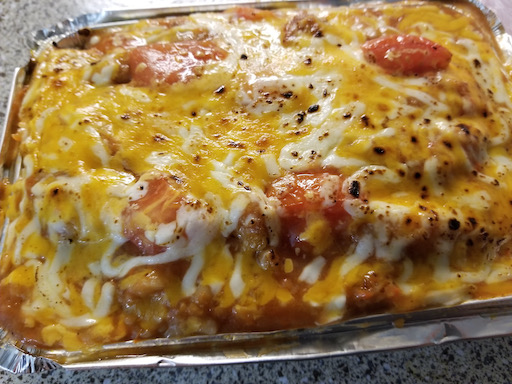 baked pork chop on rice