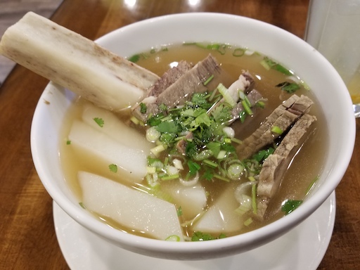 beef brisket in clear broth