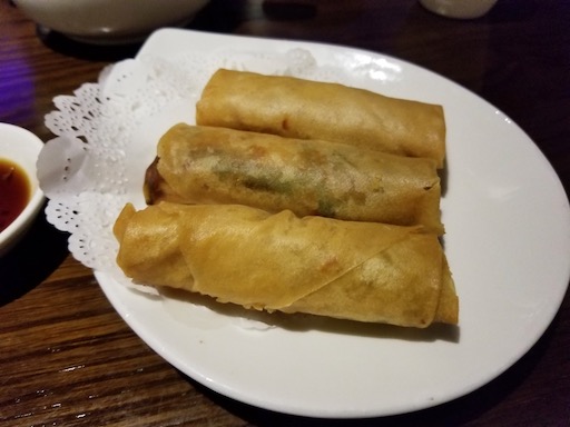 black pepper shrimp spring roll