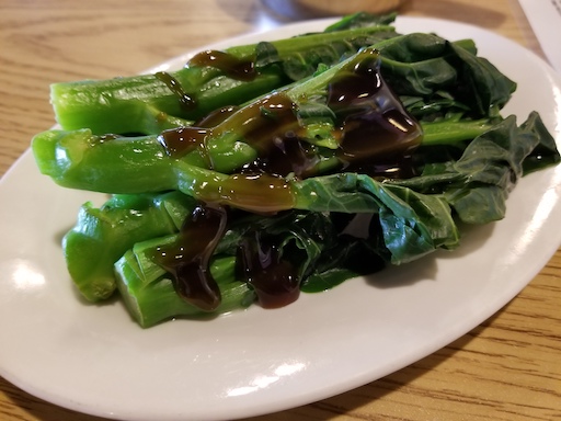 Chinese broccoli with oyster sauce