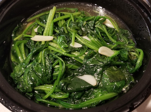 spinach in garlic