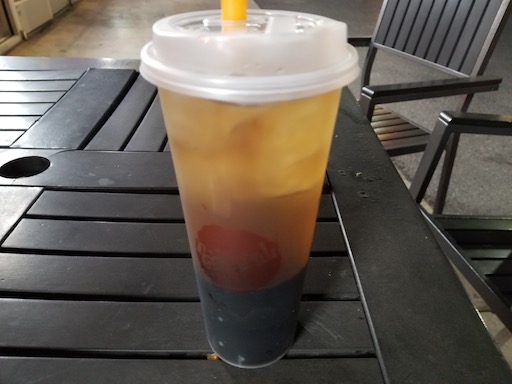 grass jelly winter melon tea