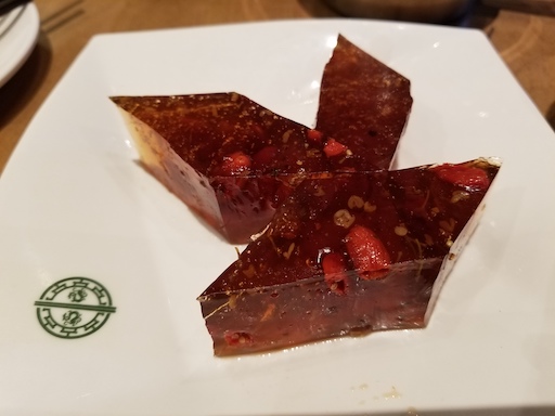 osmanthus jelly with goji berries
