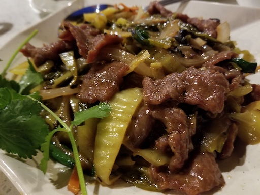 pickled mustard greens with beef