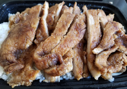 fried pork chop on rice