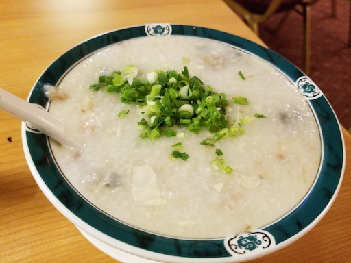 pork w/ preserved egg congee