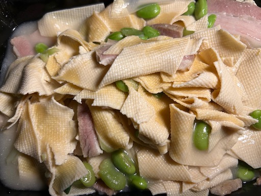 salted meat tofu ribbons
