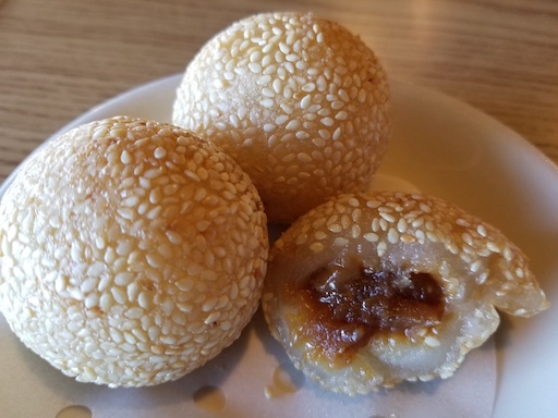 lotus seed sesame ball
