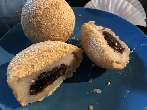 red bean sesame ball