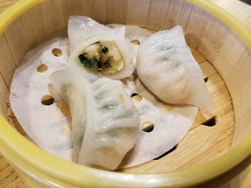 spinach and shrimp dumpling